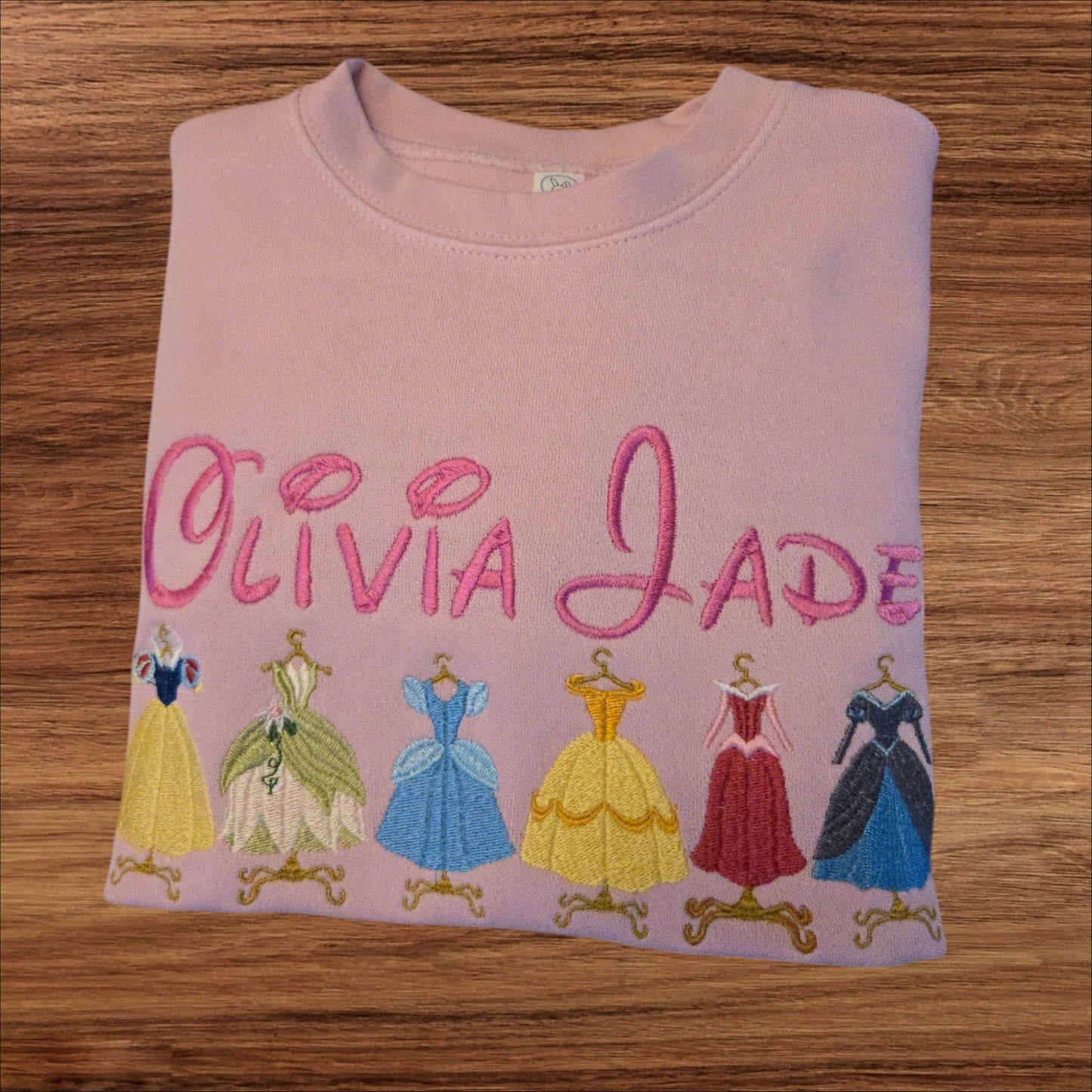 Princess Dress Embroidered Sweatshirt