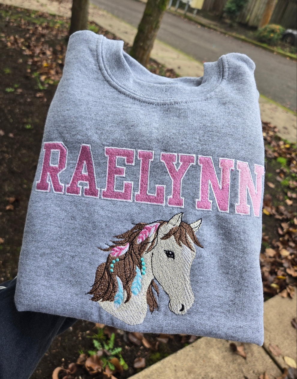 Horse Embroidered Sweatshirt