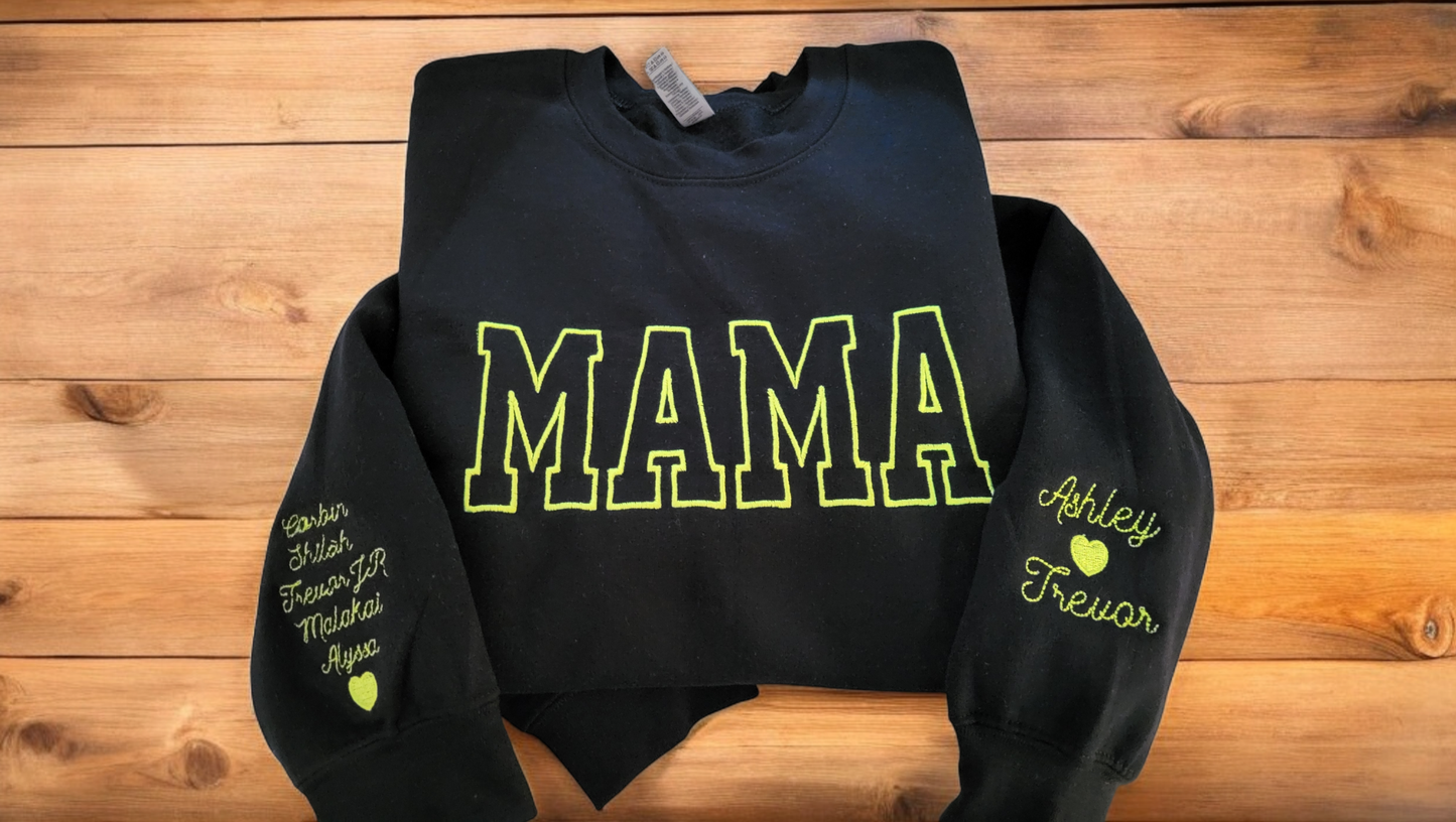 Mama Sweatshirts - Varsity Outline