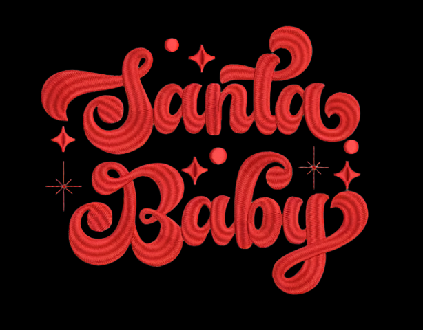 Santa Baby Embroidered Sweatshirt