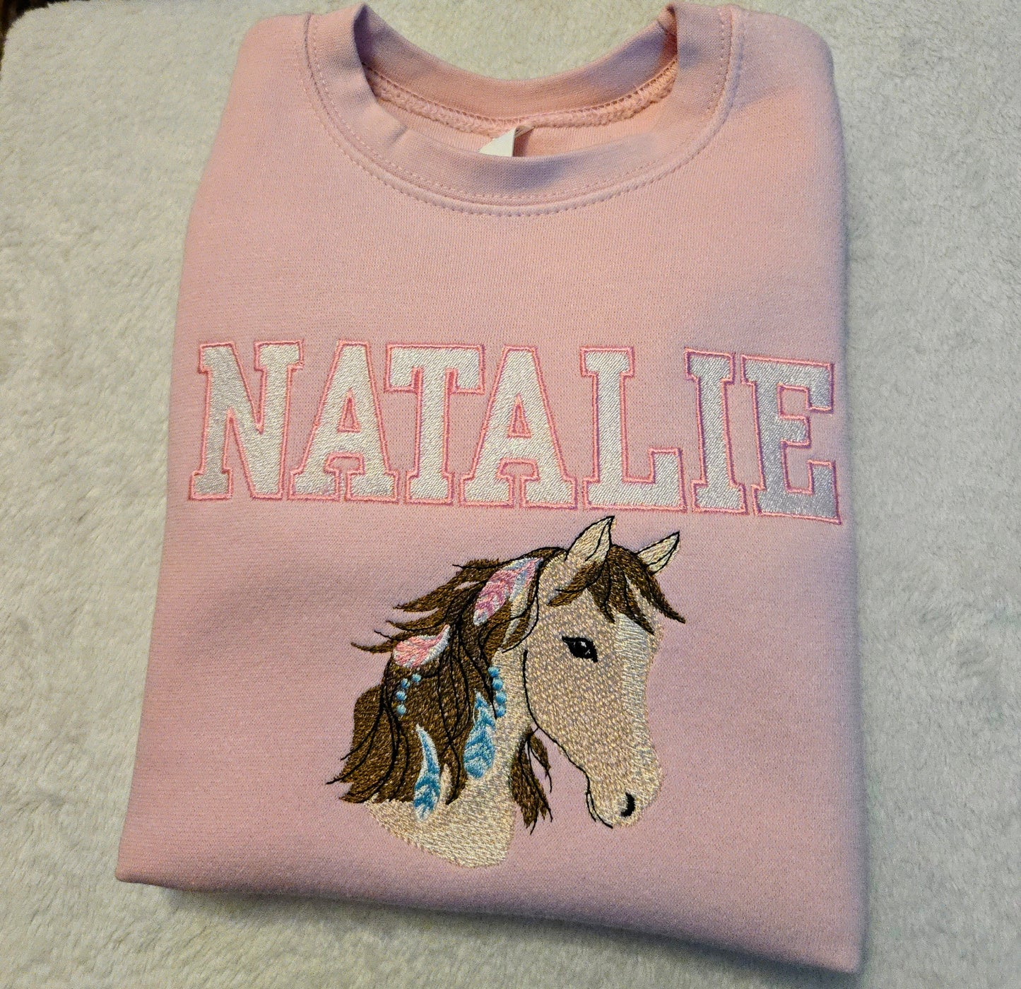 Horse Embroidered Sweatshirt