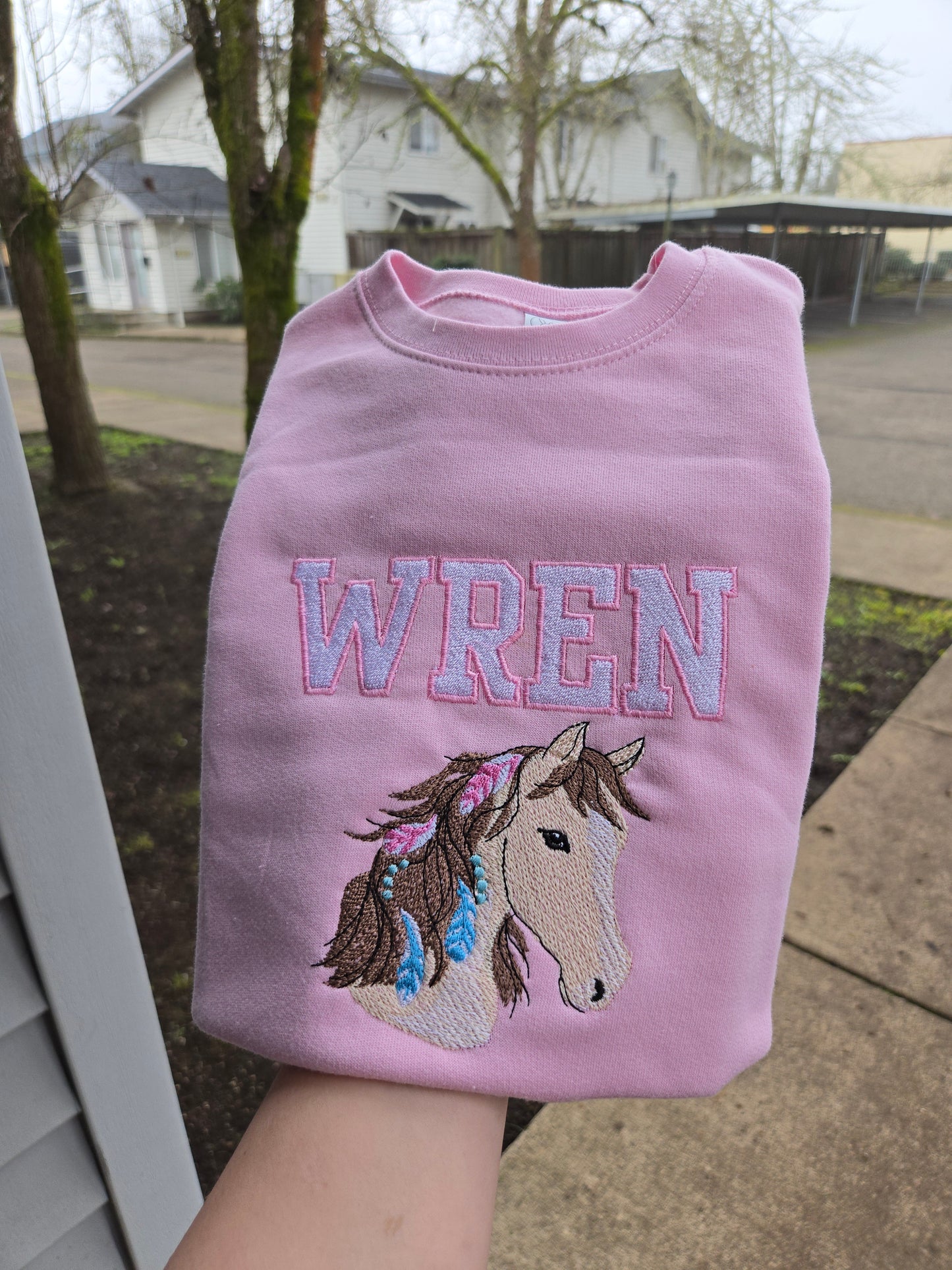 Horse Embroidered Sweatshirt