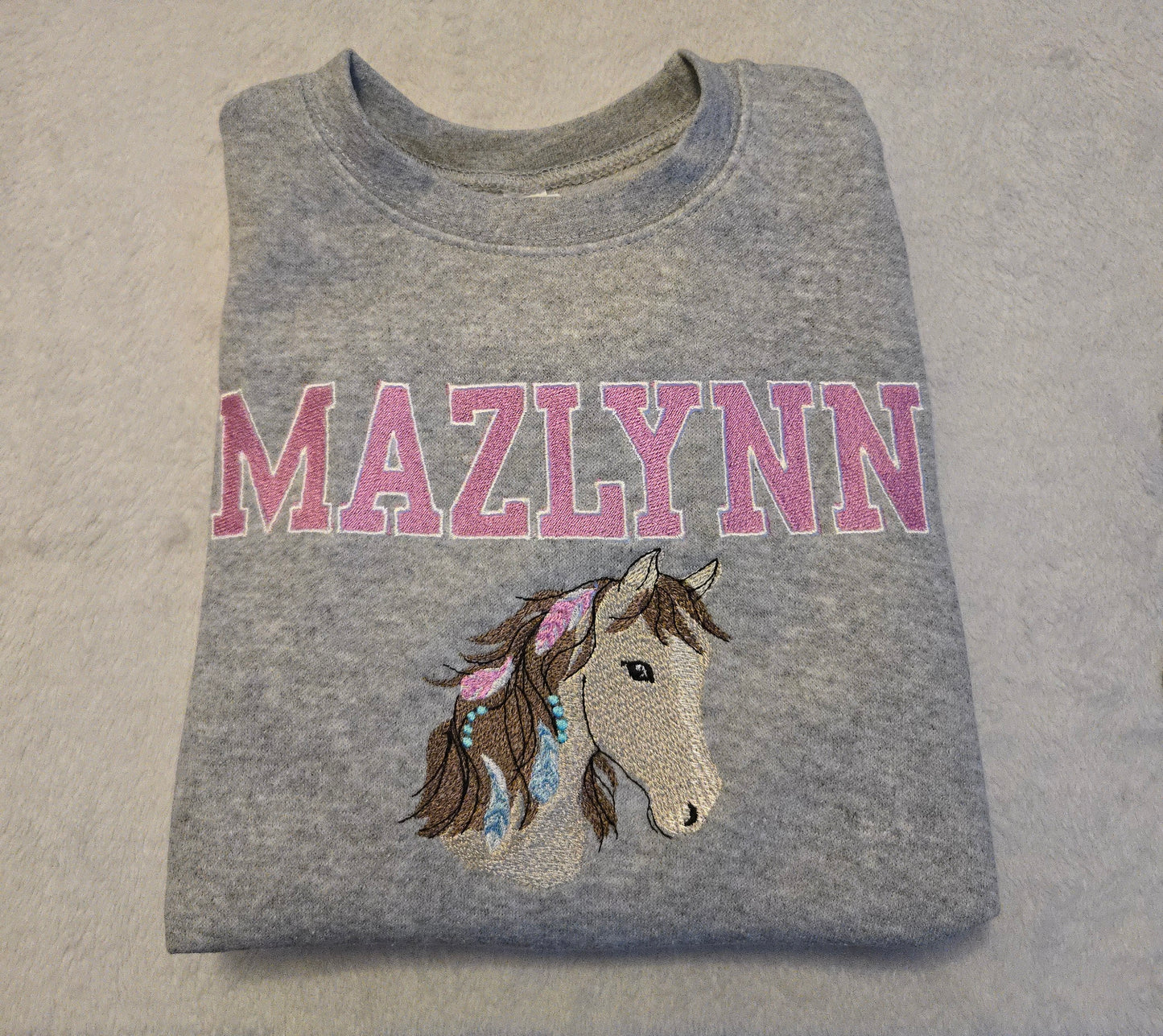 Horse Embroidered Sweatshirt