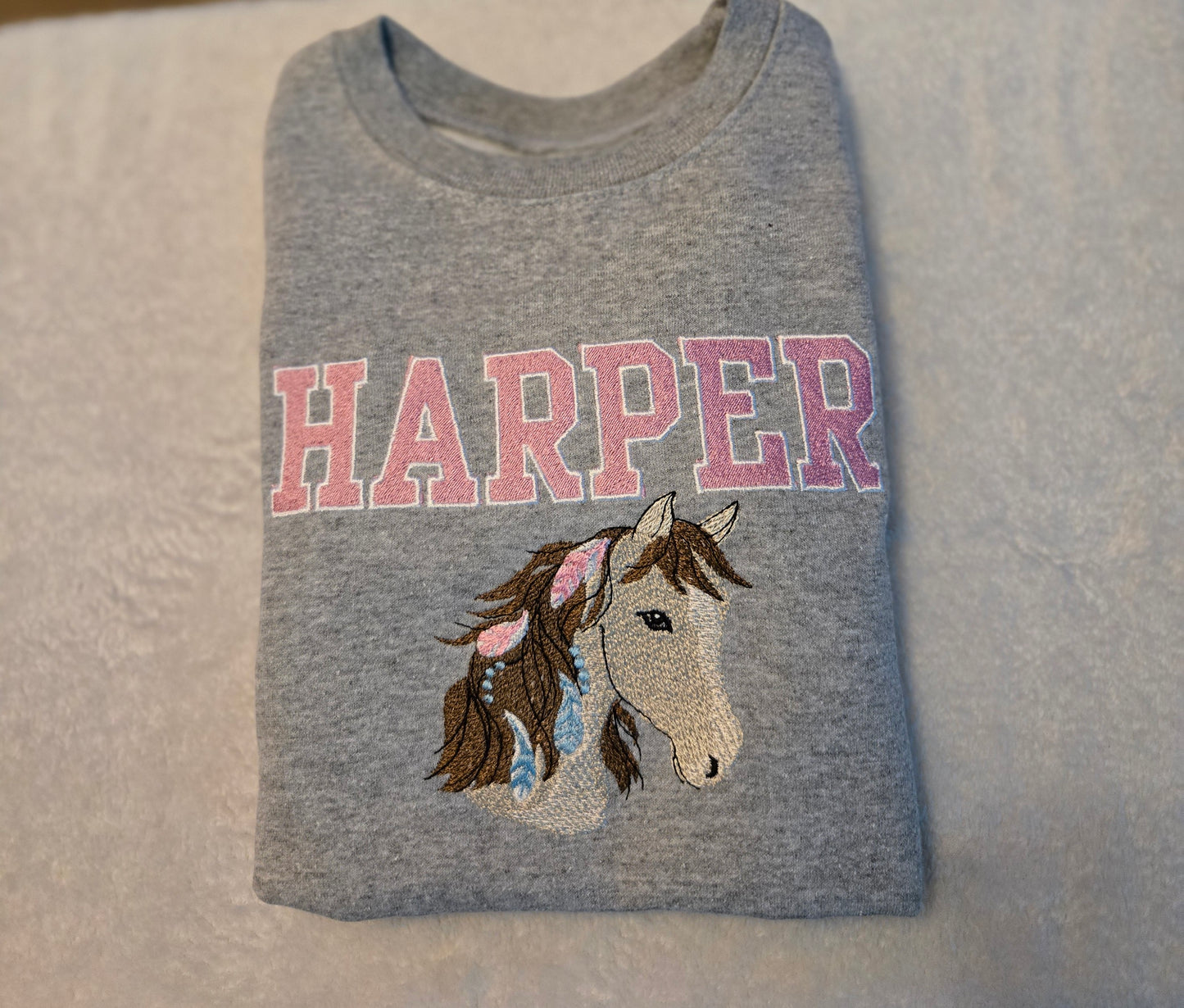 Horse Embroidered Sweatshirt