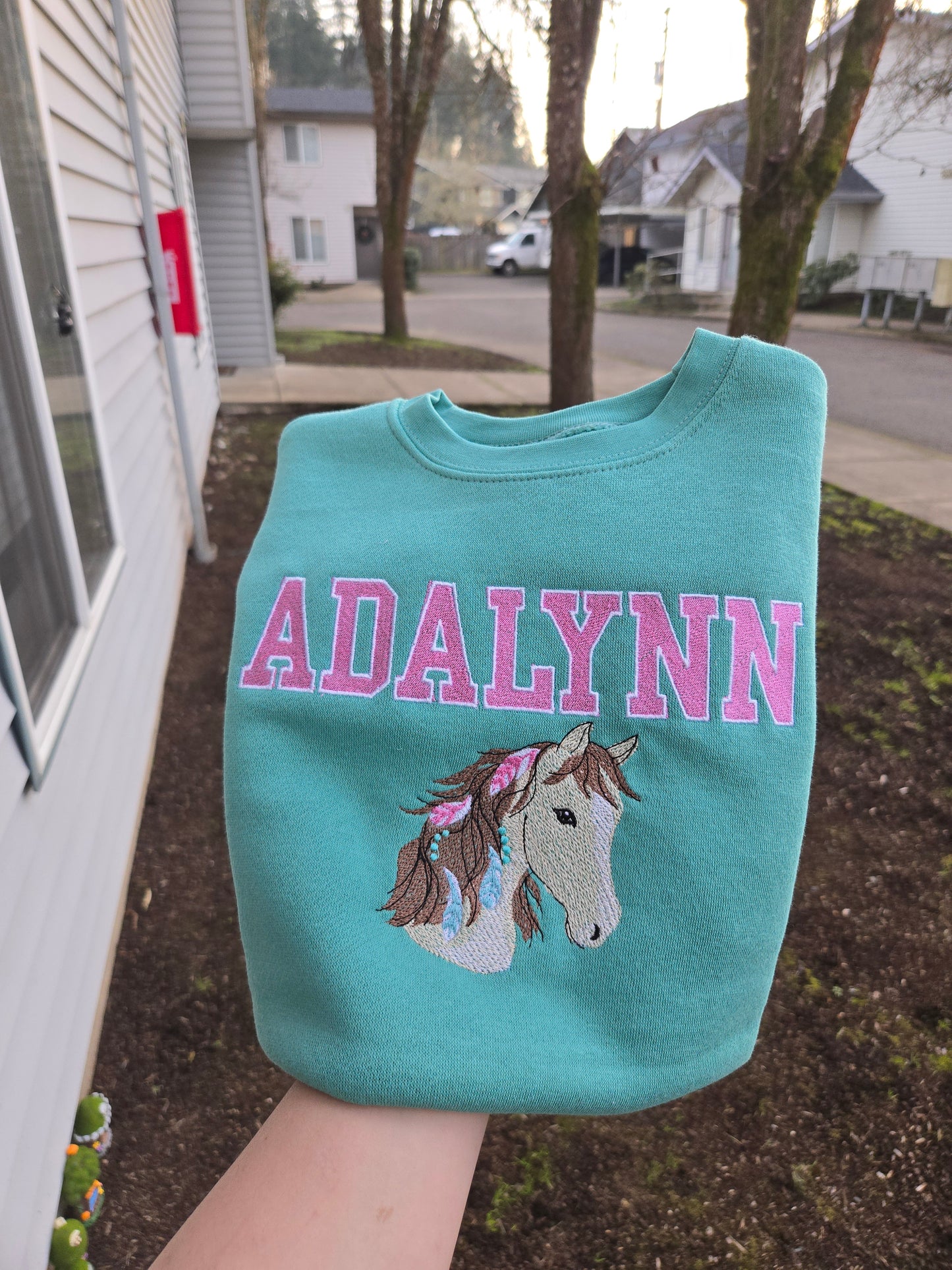 Horse Embroidered Sweatshirt